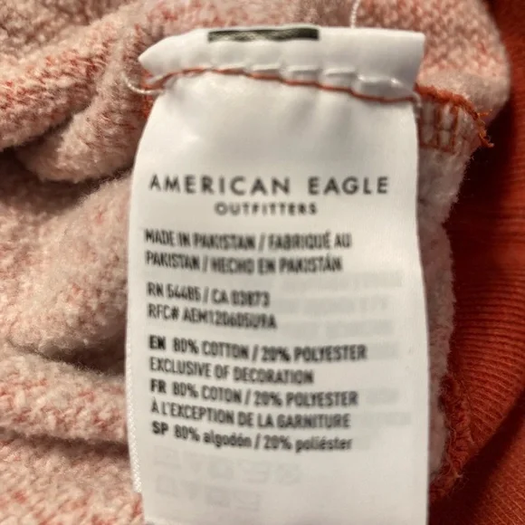 American eagle men’s XS orange pullover hoodie - Picture 6 of 6